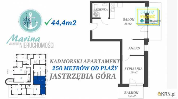 Władysławowo, Jastrzębia Góra, ul. Derdowskiego, 1 pokojowe, Mieszkanie  na sprzedaż