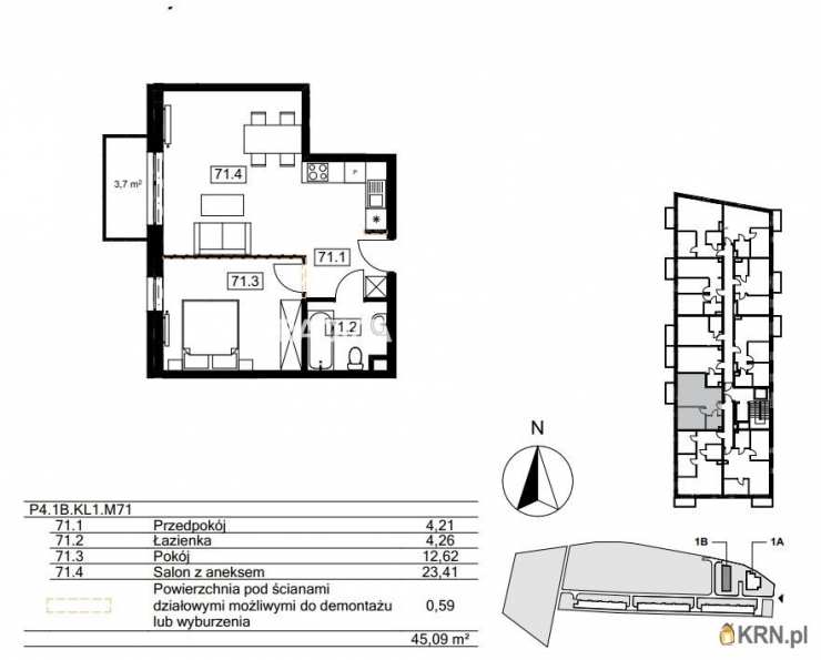 2 pokojowe, Kraków, Bieżanów-Prokocim/Złocień, ul. Agatowa, Mieszkanie  na sprzedaż