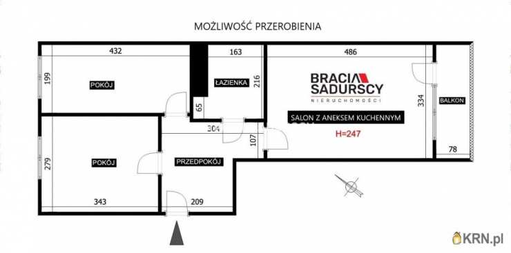 Kraków, Dębniki, ul. Komandosów, 2 pokojowe, Mieszkanie  na sprzedaż