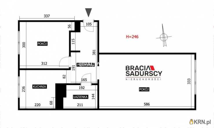 Mieszkanie  na sprzedaż, Kraków, Bieńczyce, ul. Wysokie, 2 pokojowe