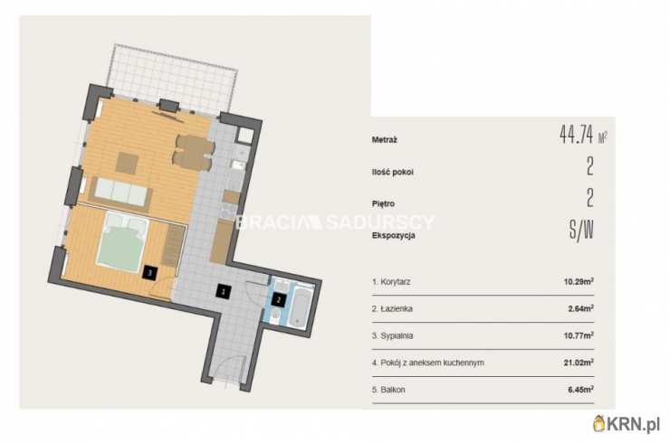 2 pokojowe, Kraków, Krowodrza, ul. Kijowska, Mieszkanie  na sprzedaż