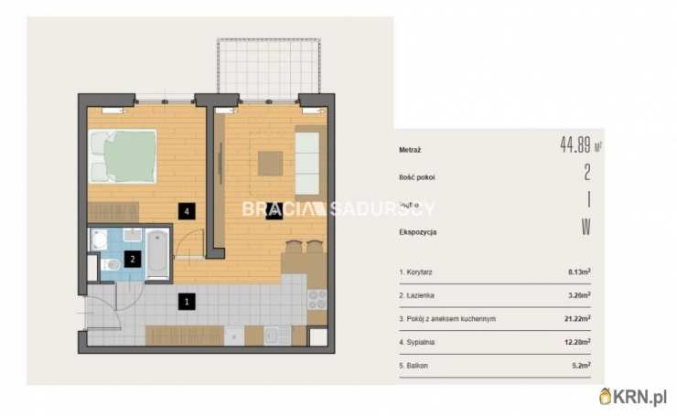 2 pokojowe, Kraków, Krowodrza, ul. Kijowska, Mieszkanie  na sprzedaż