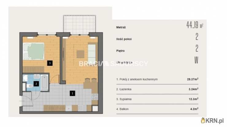 Kraków, Krowodrza, ul. Kijowska, 2 pokojowe, Mieszkanie  na sprzedaż