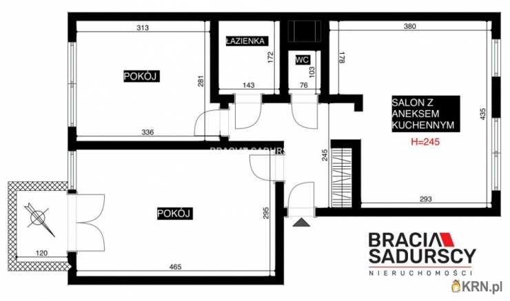 3 pokojowe, Kraków, Prądnik Biały/Krowodrza Górka, ul. Opolska, Mieszkanie  na sprzedaż
