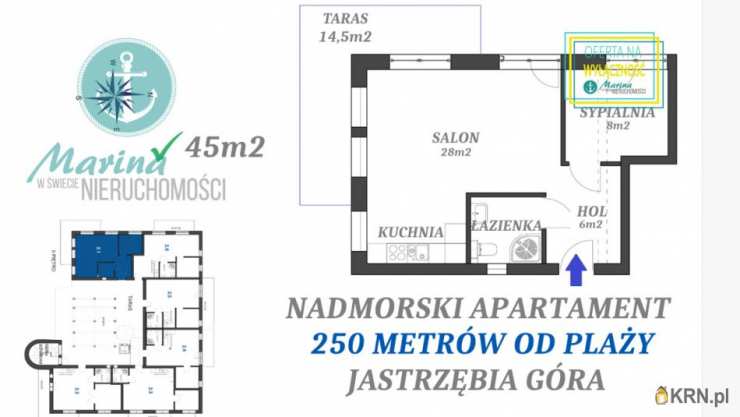 Władysławowo, Jastrzębia Góra, ul. Derdowskiego, 2 pokojowe, Mieszkanie  na sprzedaż
