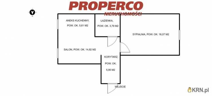 2 pokojowe, Mieszkanie  na sprzedaż, Kielce, ul. S. Okrzei