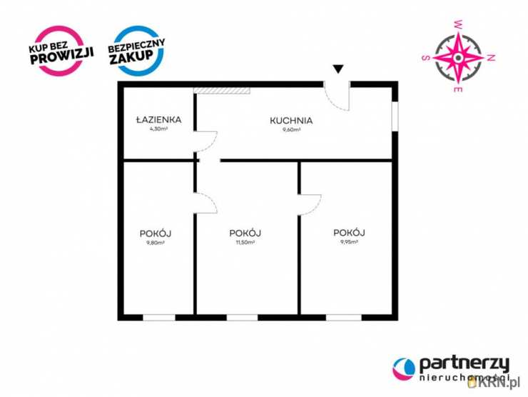 3 pokojowe, Mieszkanie  na sprzedaż, Gdańsk, Aniołki, ul. Wronia