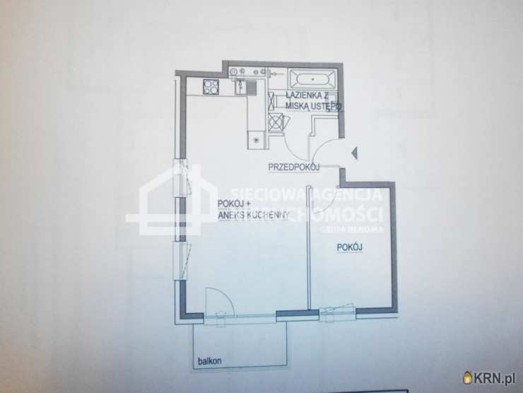 2 pokojowe, Pruszcz Gdański, ul. B. Dybowskiego, Mieszkanie  na sprzedaż