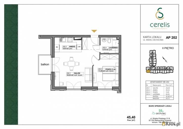 Mieszkanie  na sprzedaż, Ciechocinek, ul. Widok, 2 pokojowe