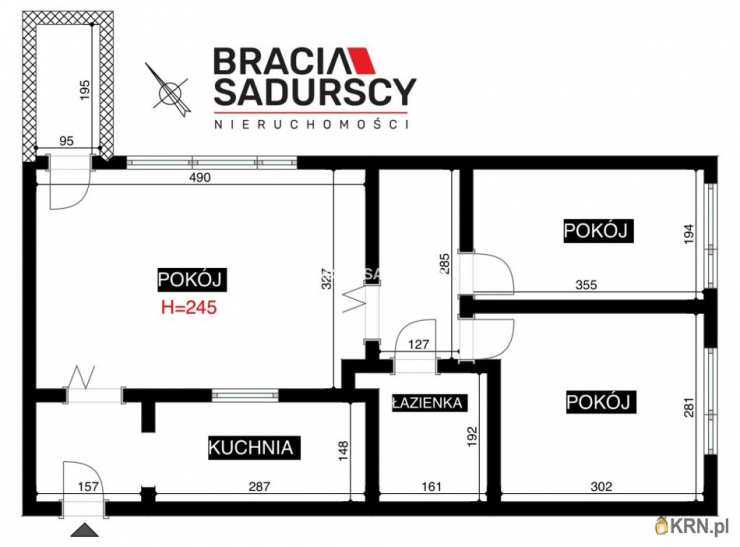 Kraków, Bieńczyce, ul. J. Strusia, Mieszkanie  na sprzedaż, 3 pokojowe
