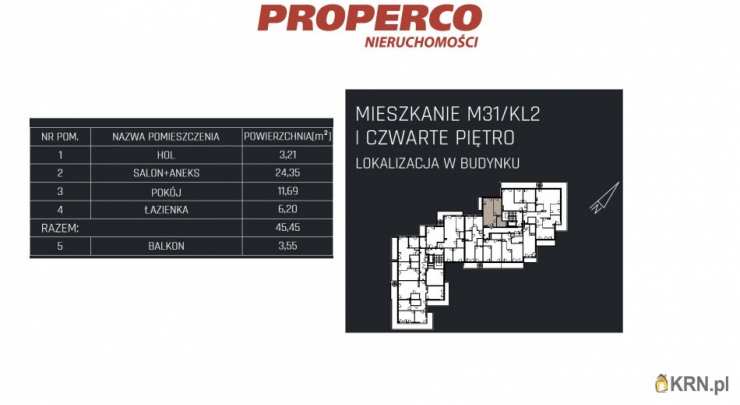 2 pokojowe, Mieszkanie  na sprzedaż, Jędrzejów, ul. 