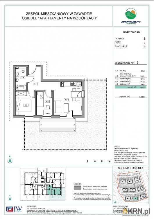 Mieszkanie  na sprzedaż, Zawada, ul. , 3 pokojowe