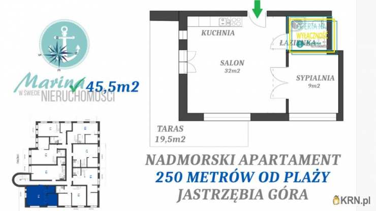 1 pokojowe, Władysławowo, Jastrzębia Góra, ul. Derdowskiego, Mieszkanie  na sprzedaż