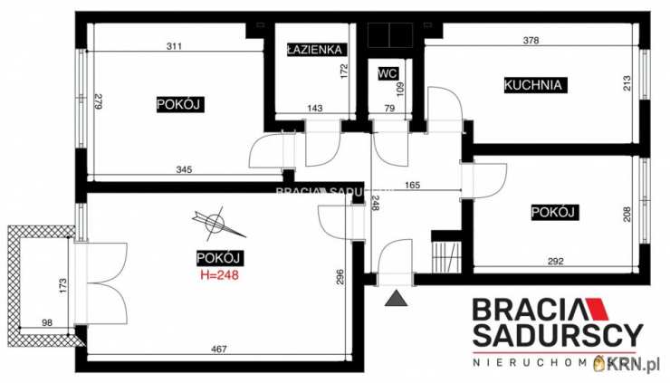 Kraków, Dębniki, ul. Słomiana, Mieszkanie  na sprzedaż, 3 pokojowe