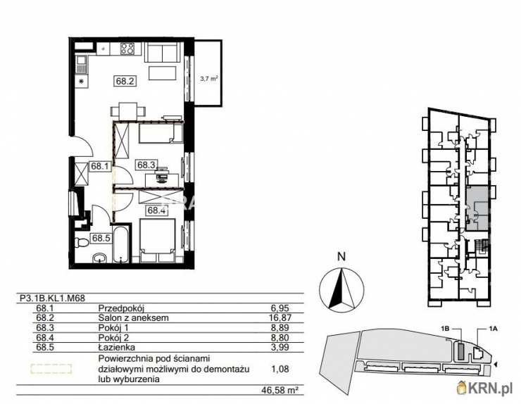 3 pokojowe, Kraków, Bieżanów-Prokocim/Złocień, ul. Agatowa, Mieszkanie  na sprzedaż
