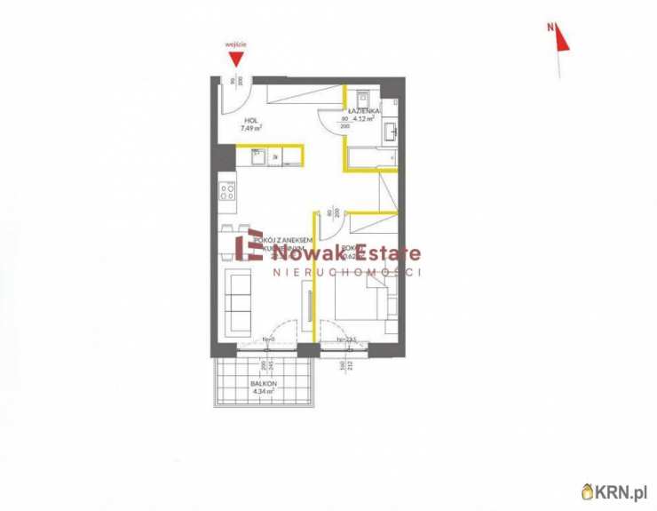 Kraków, Mistrzejowice, ul. Powstańców, Mieszkanie  na sprzedaż, 2 pokojowe