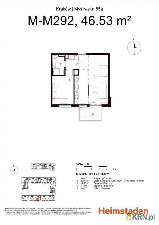 Mieszkanie  na sprzedaż, 2 pokojowe, Kraków, Podgórze/Płaszów, ul. Myśliwska