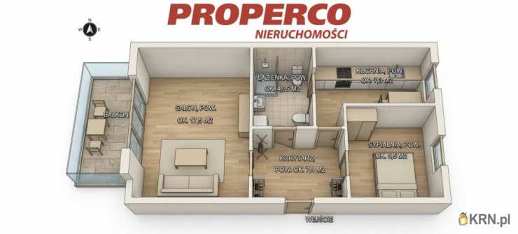 PROPERCO Sp. z o.o. Sp. k. , Mieszkanie  na sprzedaż, Małogoszcz, ul. Osiedle