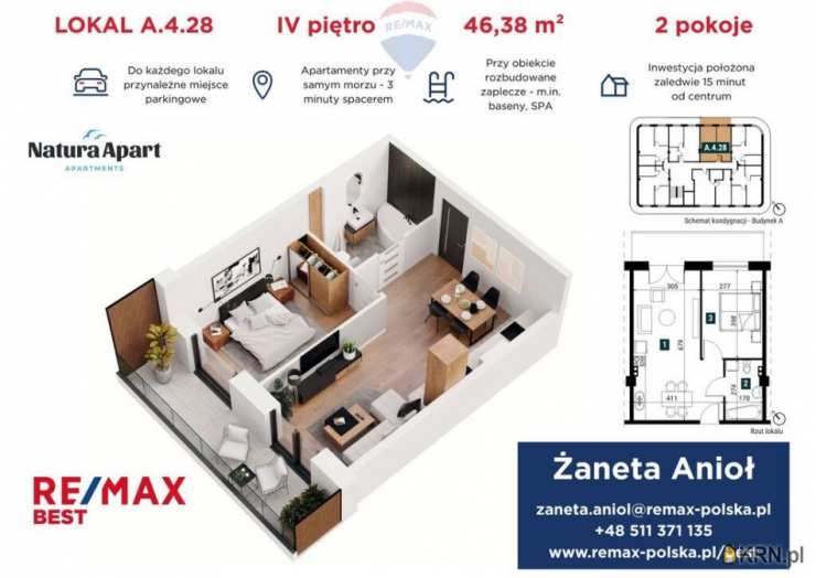 Mieszkanie  na sprzedaż, Władysławowo, Jastrzębia Góra, ul. , 2 pokojowe