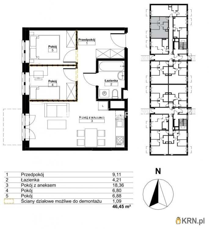 Kraków, Bieżanów-Prokocim/Złocień, ul. , Mieszkanie  na sprzedaż, 3 pokojowe