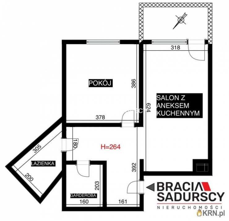 2 pokojowe, Kraków, Stare Miasto, ul. bp. J. Prandoty, Mieszkanie  na sprzedaż