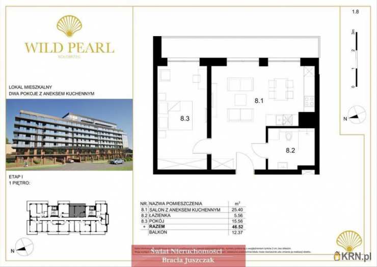 Mieszkanie  na sprzedaż, 2 pokojowe, Kołobrzeg, ul. 