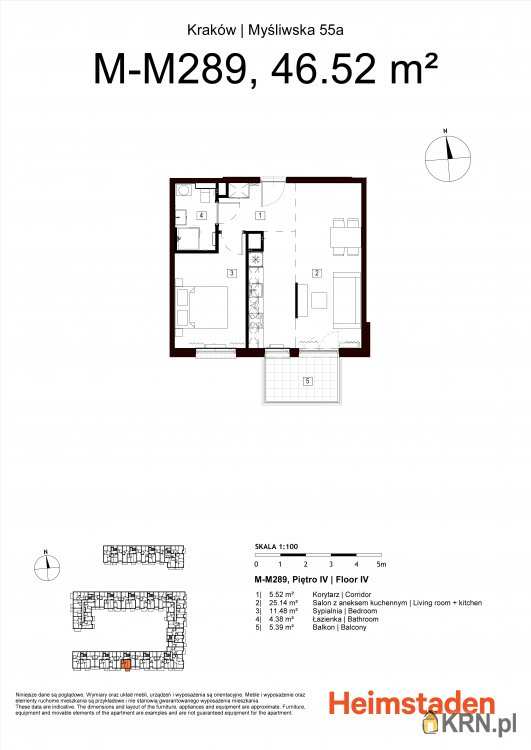 Mieszkanie  na sprzedaż, 2 pokojowe, Kraków, Podgórze/Płaszów, ul. Myśliwska