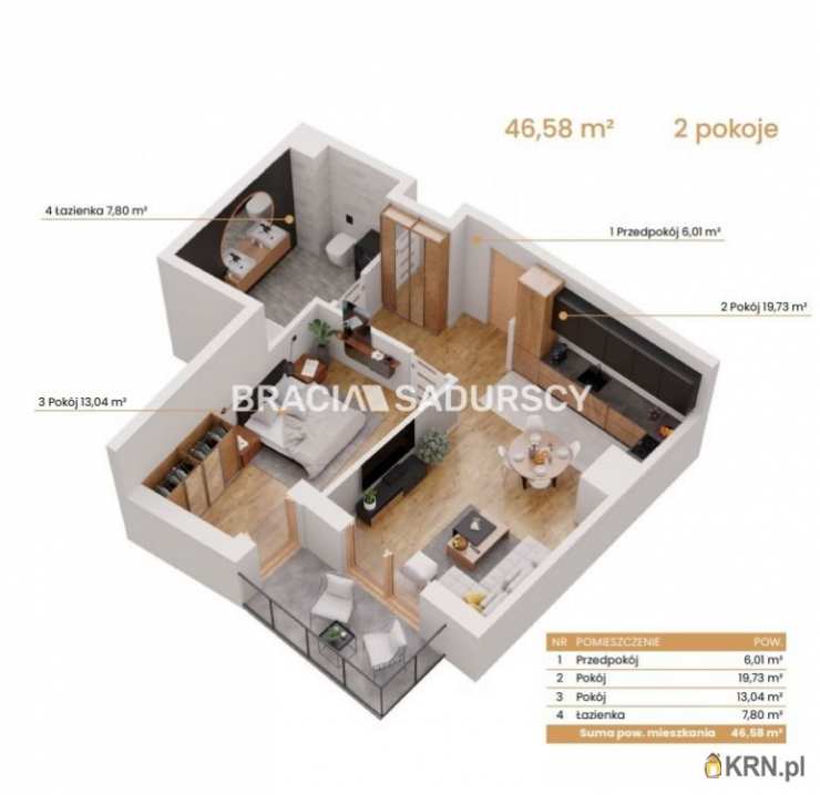 Katowice, ul. Ceglana, 2 pokojowe, Mieszkanie  na sprzedaż