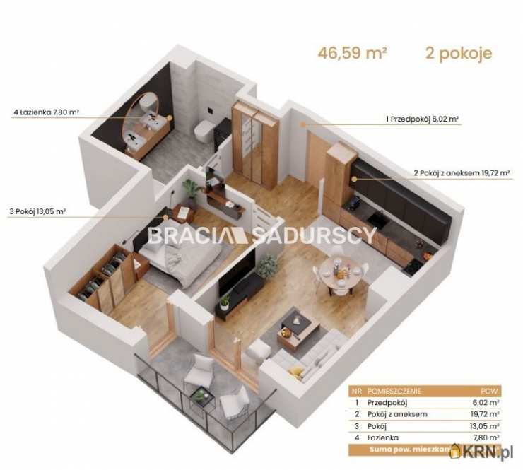 Katowice, ul. Ceglana, 2 pokojowe, Mieszkanie  na sprzedaż