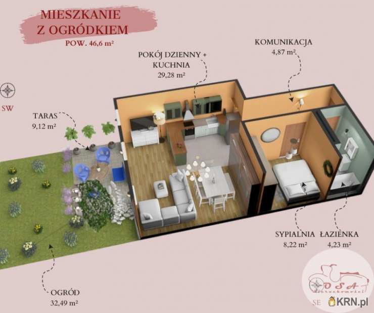 2 pokojowe, Komorniki, ul. , Mieszkanie  na sprzedaż