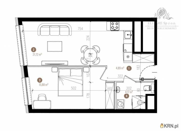 2 pokojowe, Mieszkanie  na sprzedaż, Wrocław, Stare Miasto, ul. 