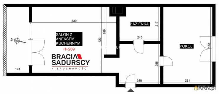 2 pokojowe, Kraków, Podgórze Duchackie/Wola Duchacka, ul. W. Sławka, Mieszkanie  do wynajęcia