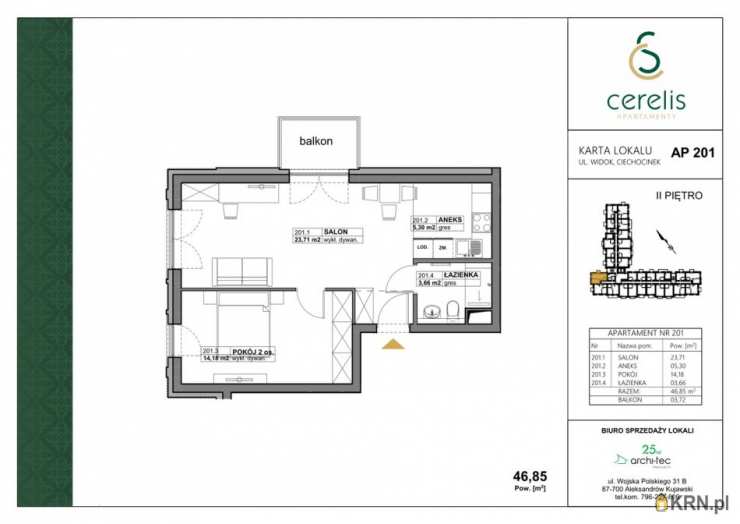Mieszkanie  na sprzedaż, Ciechocinek, ul. Widok, 2 pokojowe