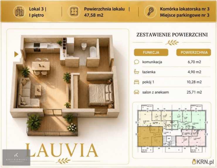 Kosikowski Nieruchomości, Mieszkanie  na sprzedaż, Namysłów, ul. B. Leśmiana