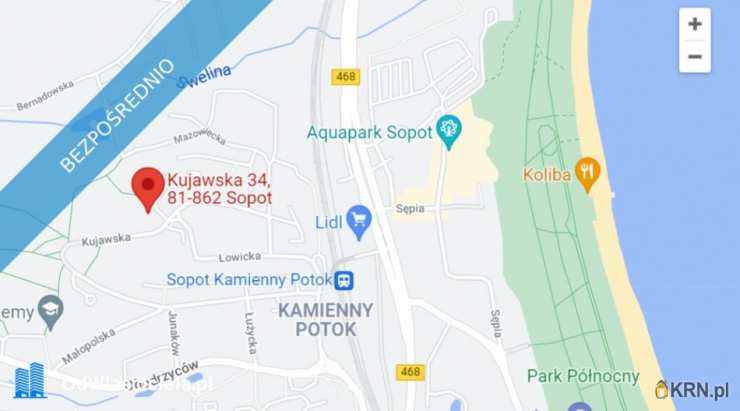 Sopot, Kamienny Potok, ul. Kujawska, 2 pokojowe, Mieszkanie  na sprzedaż