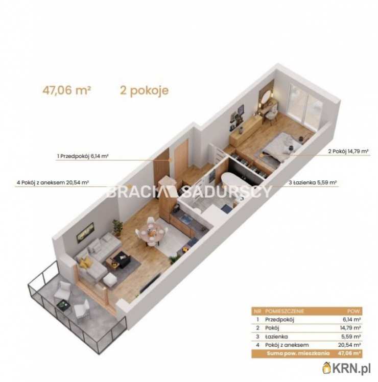 Mieszkanie  na sprzedaż, 2 pokojowe, Katowice, ul. Ceglana
