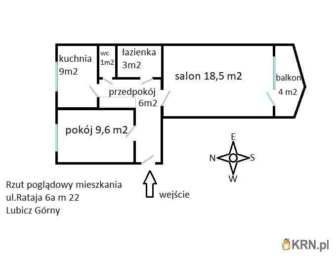 Toruń, ul. , Mieszkanie  na sprzedaż, 2 pokojowe
