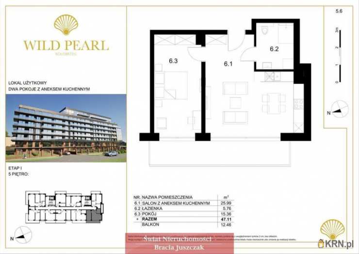 Mieszkanie  na sprzedaż, 2 pokojowe, Kołobrzeg, ul. 