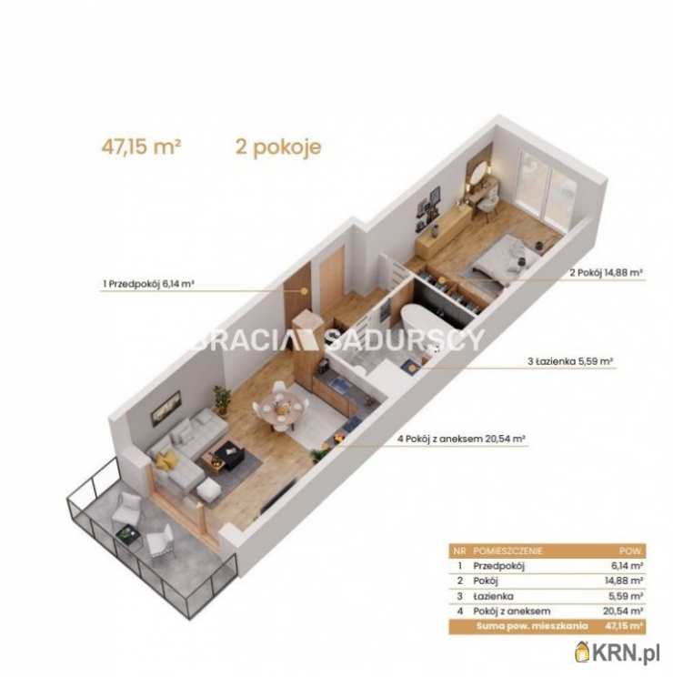 Katowice, ul. Ceglana, 2 pokojowe, Mieszkanie  na sprzedaż