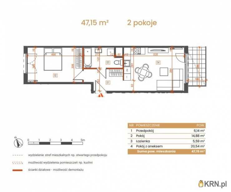 Mieszkanie  na sprzedaż, 2 pokojowe, Katowice, ul. Ceglana