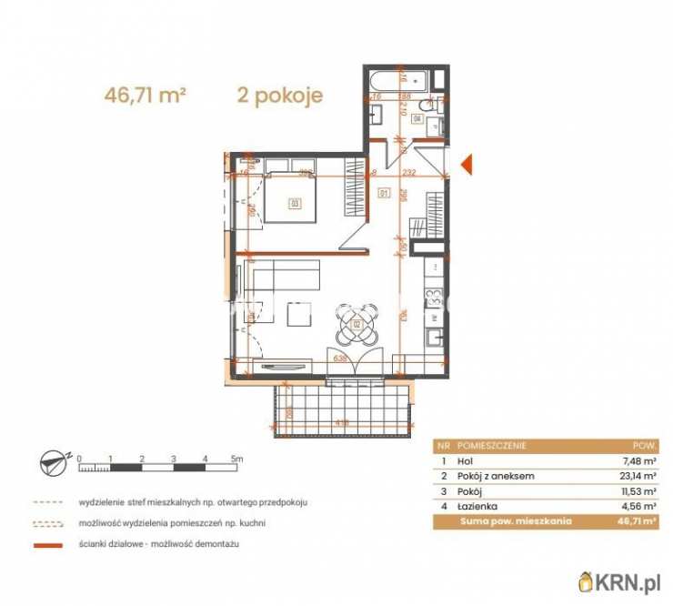 Katowice, ul. Ceglana, Mieszkanie  na sprzedaż, 2 pokojowe