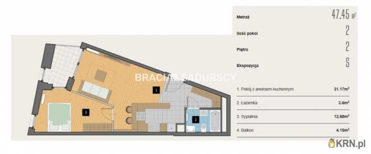 2 pokojowe, Kraków, Krowodrza, ul. Kijowska, Mieszkanie  na sprzedaż