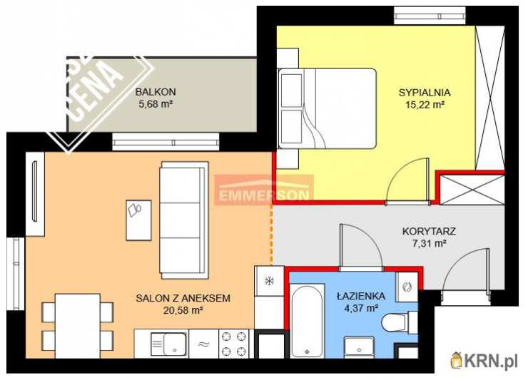 Mieszkanie  na sprzedaż, Kraków, Podgórze Duchackie, ul. , 2 pokojowe