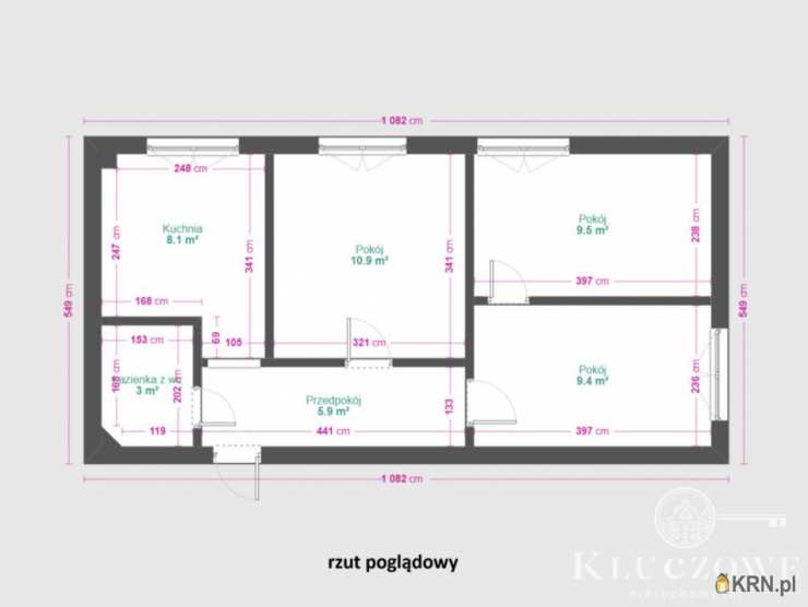 3 pokojowe, Toruń, Mokre, ul. , Mieszkanie  na sprzedaż