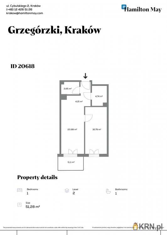 Mieszkanie  na sprzedaż, , Kraków, Grzegórzki, ul. Grzegórzecka