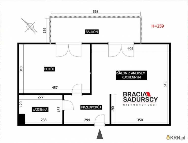 Kraków, Prądnik Biały/Azory, ul. Conrada, Mieszkanie  na sprzedaż, 2 pokojowe