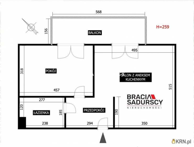 Kraków, Prądnik Biały/Azory, ul. Conrada, Mieszkanie  na sprzedaż, 2 pokojowe