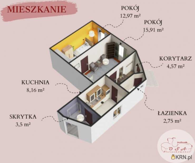 2 pokojowe, Mosina, ul. , Mieszkanie  na sprzedaż