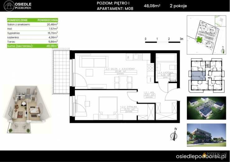Mieszkanie  na sprzedaż, 2 pokojowe, Kowalewo Pomorskie, ul. Podborek
