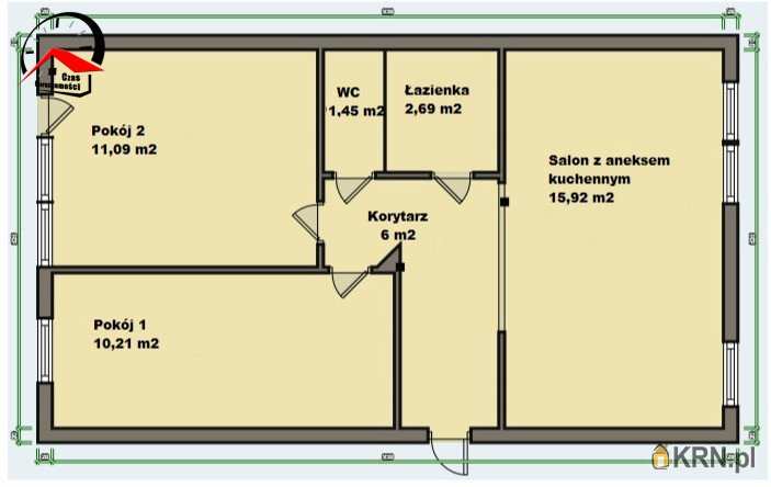 Kruszwica, ul. Kujawska, 3 pokojowe, Mieszkanie  na sprzedaż